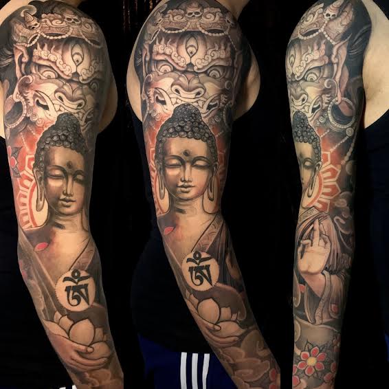 Asian/Japanese - Red Buddha Tattoo