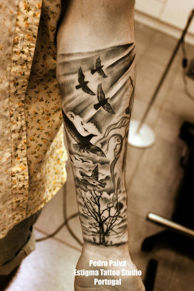 Black & Grey Forearm Tattoo | Pedro Paiva - TrueArtists
