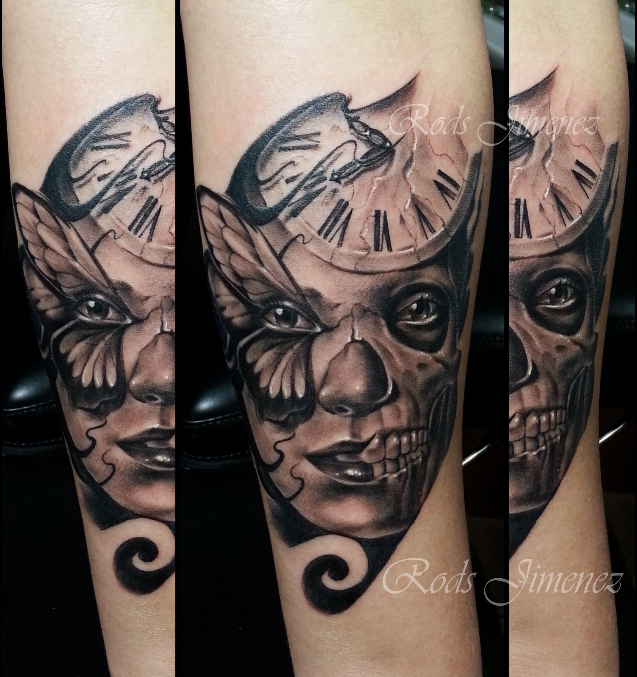 Black & Grey Forearm Tattoo Rods Jimenez TrueArtists