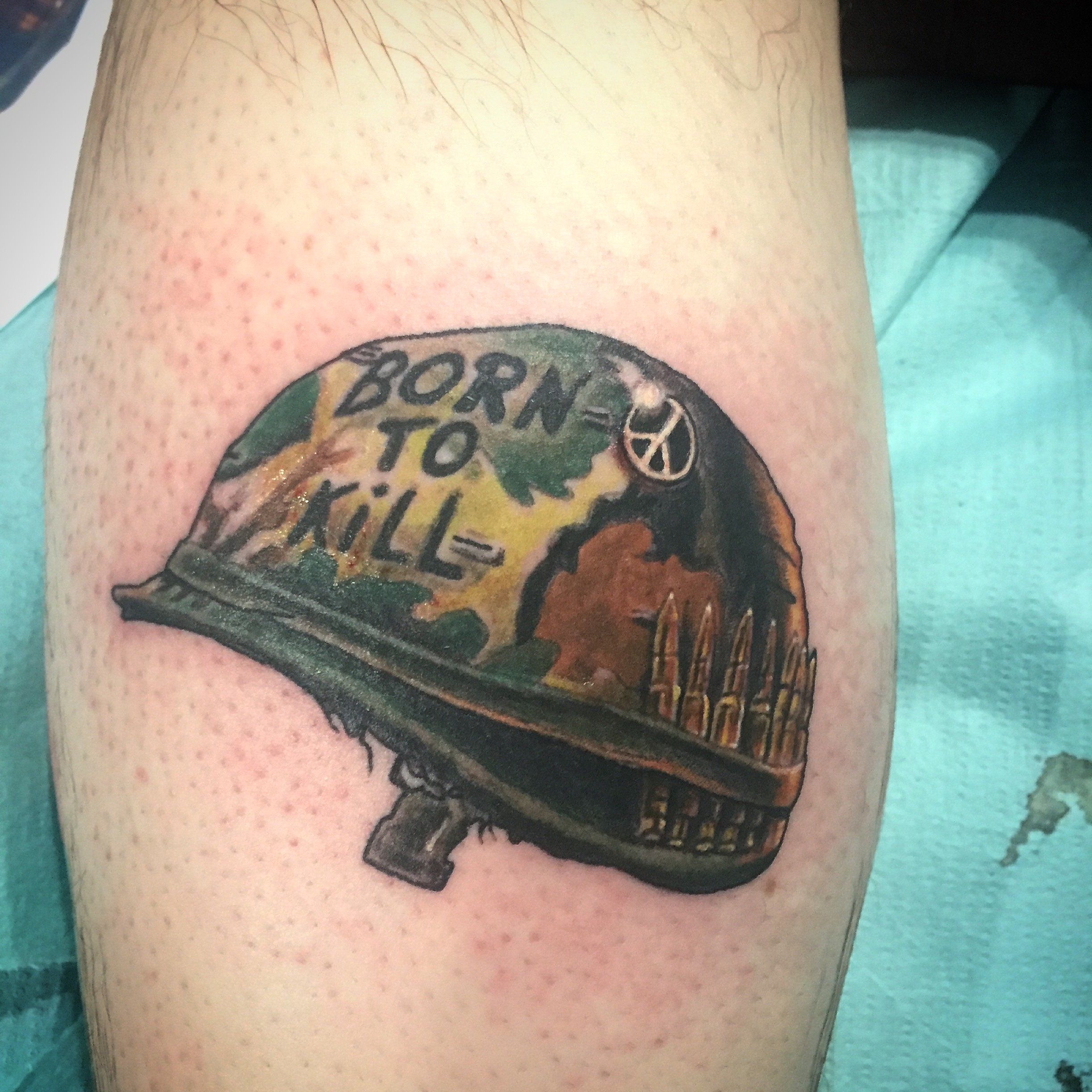 Color Lower Leg Tattoo Kris Kezar TrueArtists