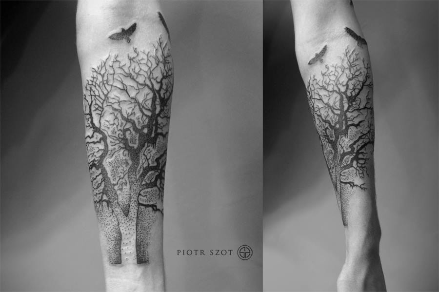 Black & Grey Forearm Tattoo Piotr Szot TrueArtists