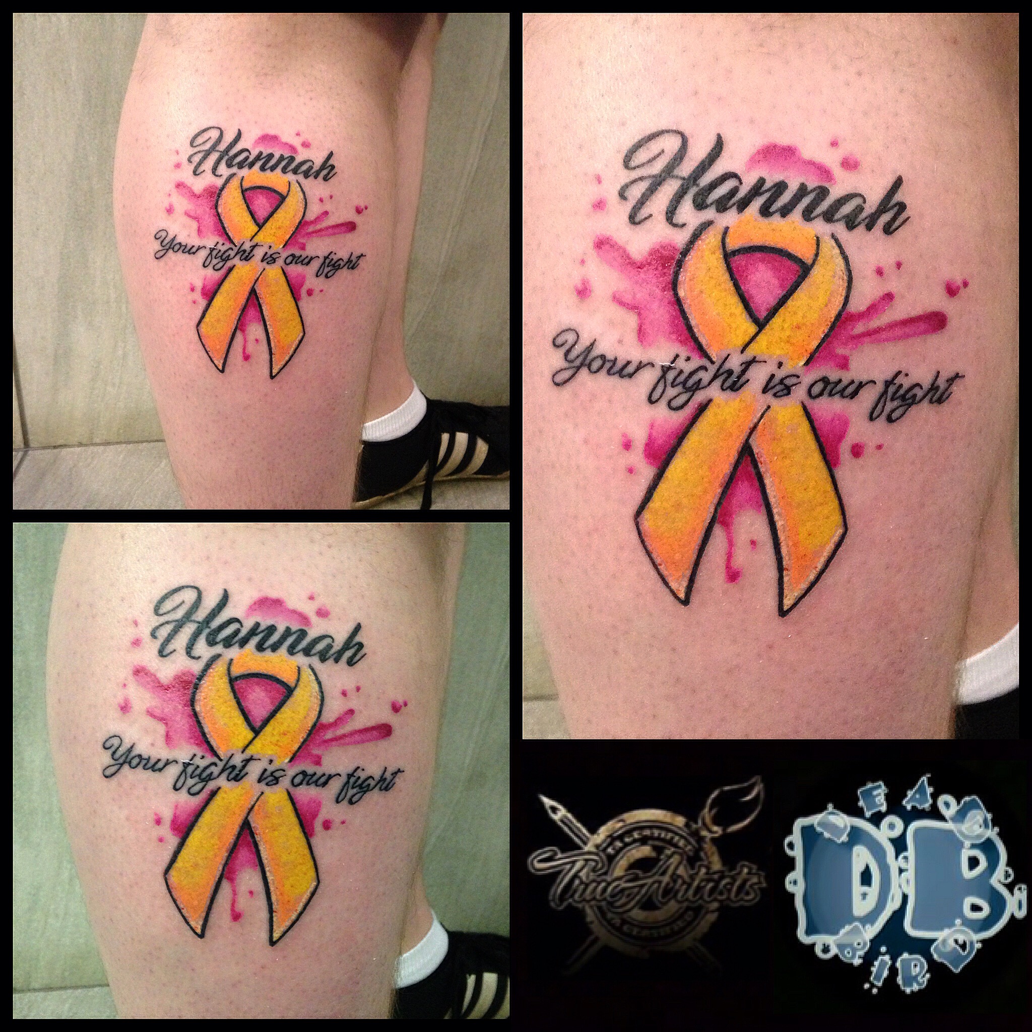 Color Lower Leg Tattoo