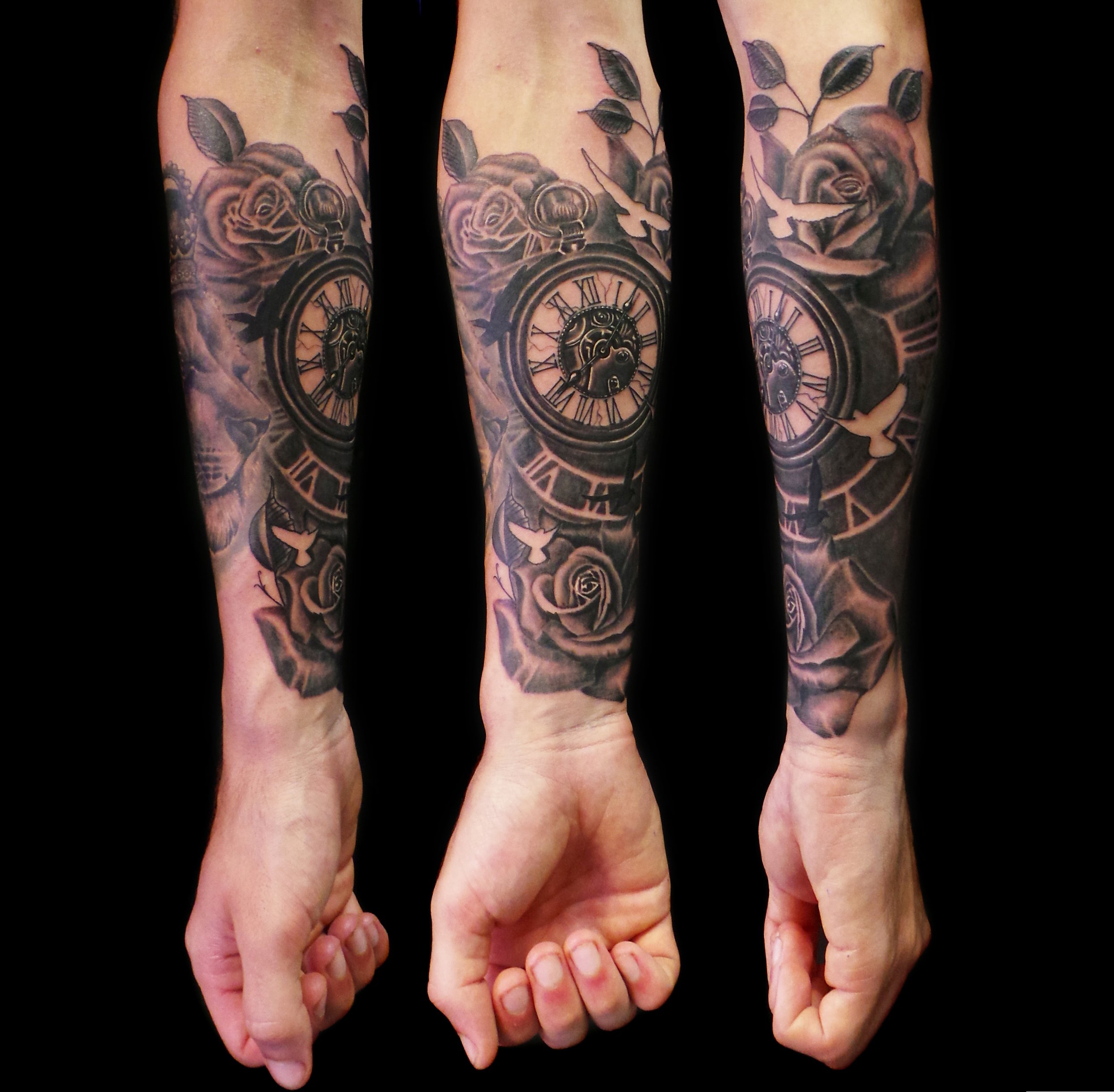 Black & Grey Forearm Tattoo Peter Minney TrueArtists