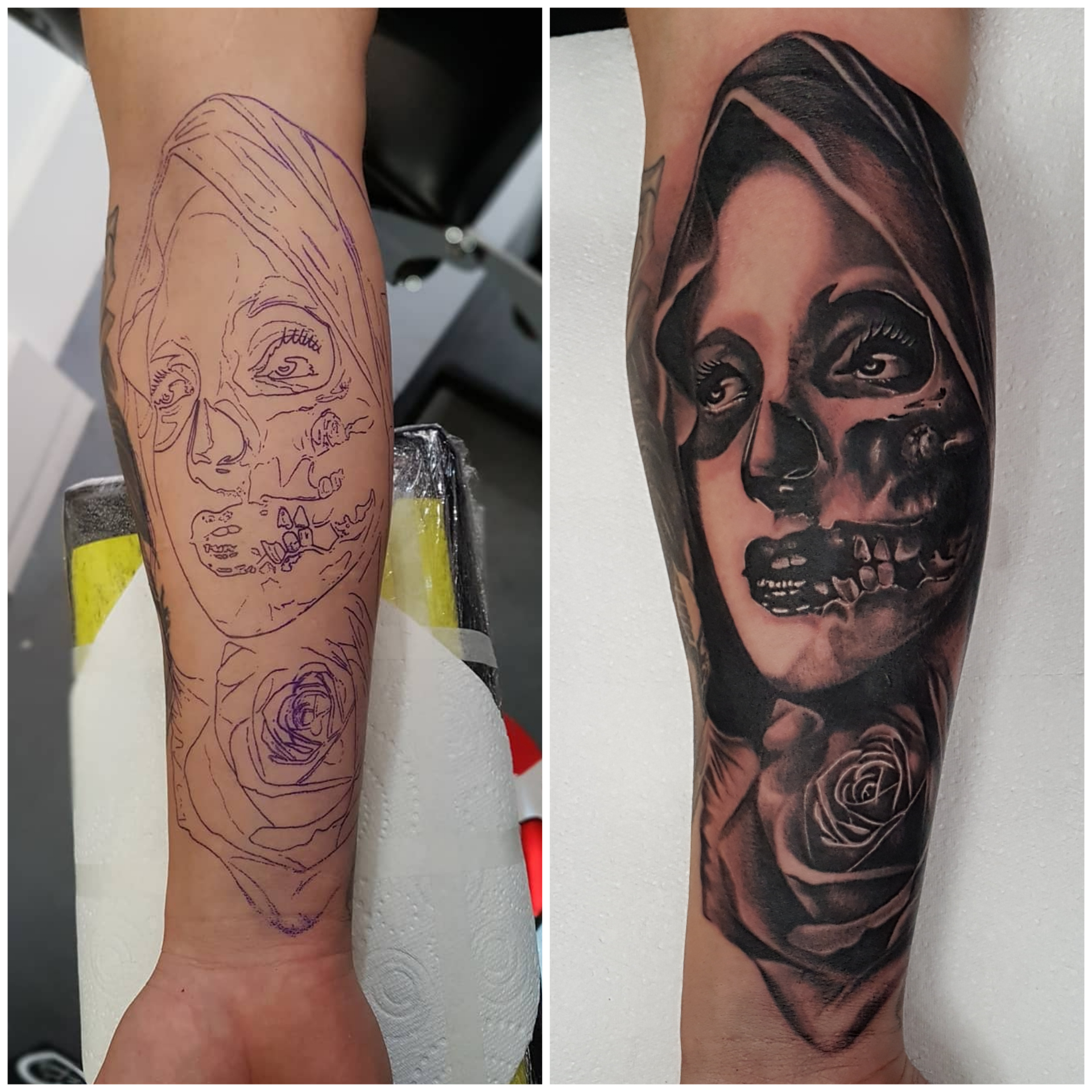 Black & Grey Forearm Tattoo Peter Minney TrueArtists