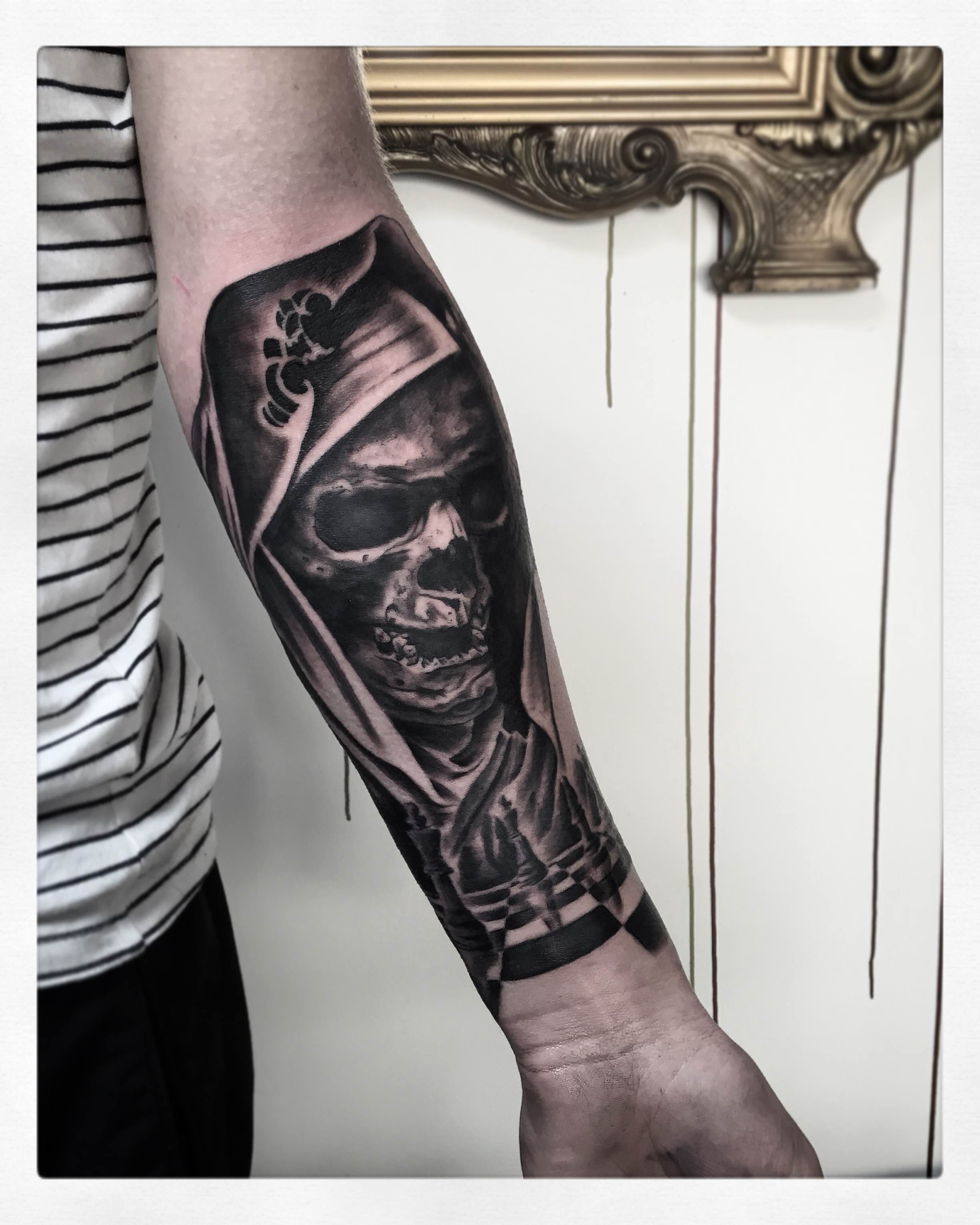 Black And Grey Forearm Tattoo Dylan Agius Trueartists