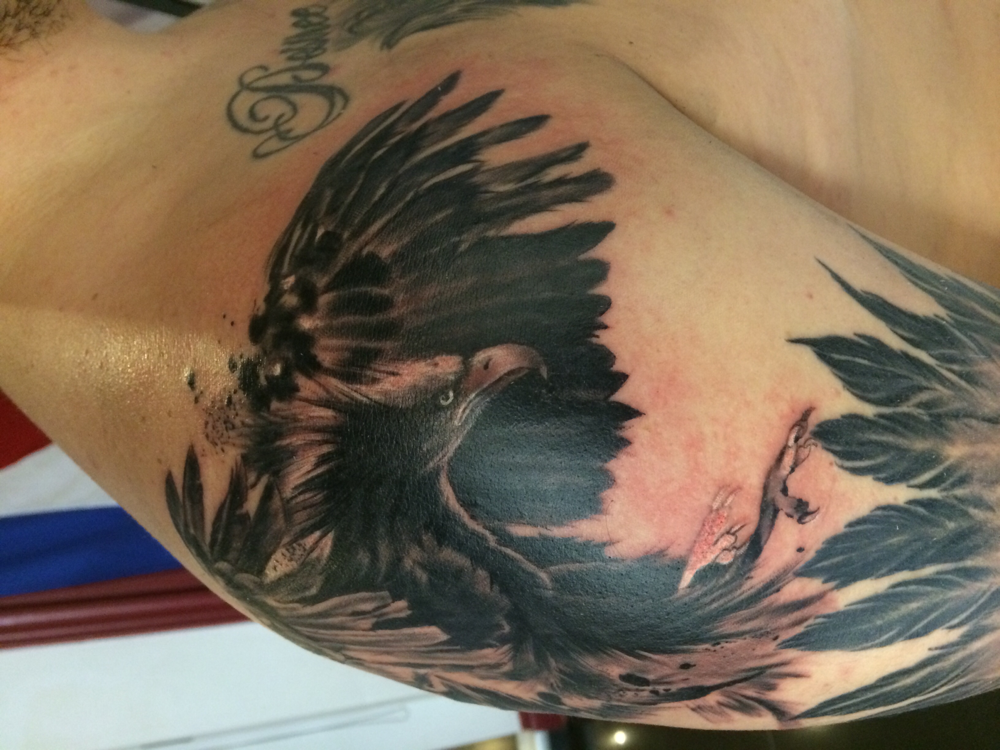 Hawk Shoulder Tattoo