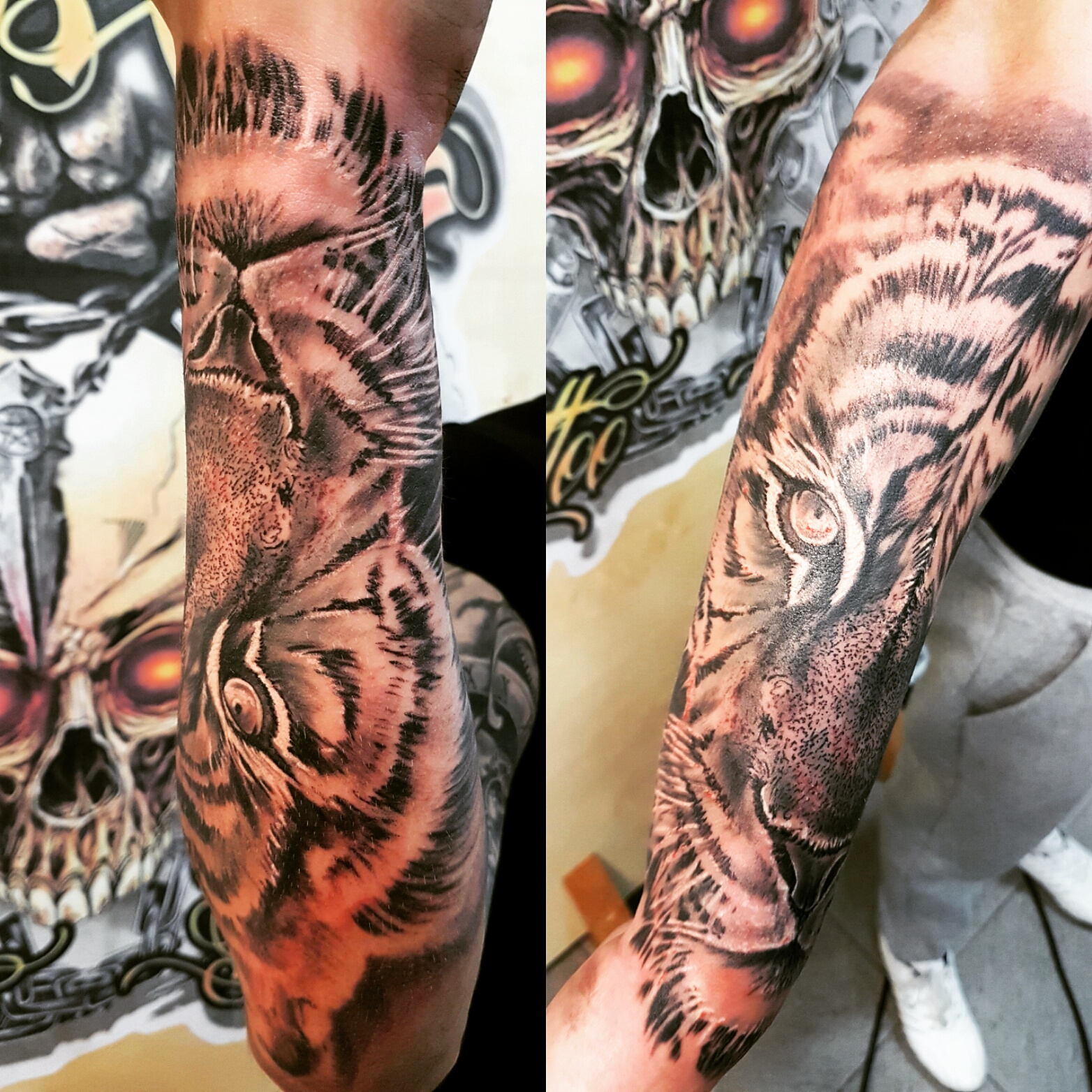 Black & Grey Forearm Tattoo Carlos Xana TrueArtists