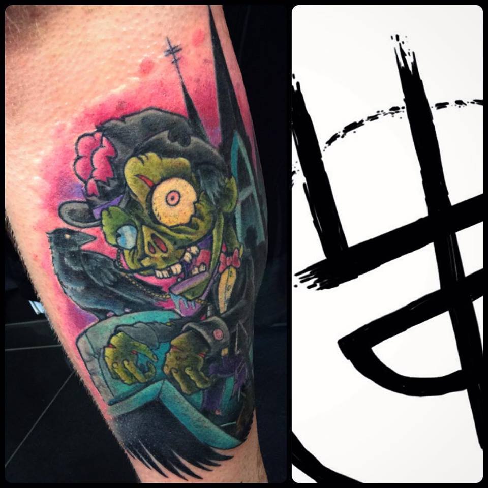 New School Zombie Girl Tattoo