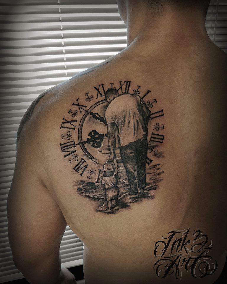 Black & Grey Back Tattoo Karina Korol TrueArtists