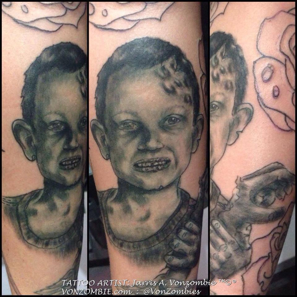Black & Grey Forearm Tattoo Jarris Vonzombie TrueArtists