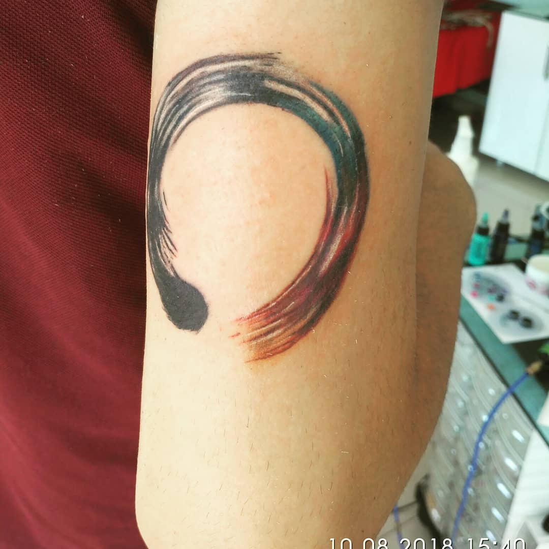 enso tattoo forearm